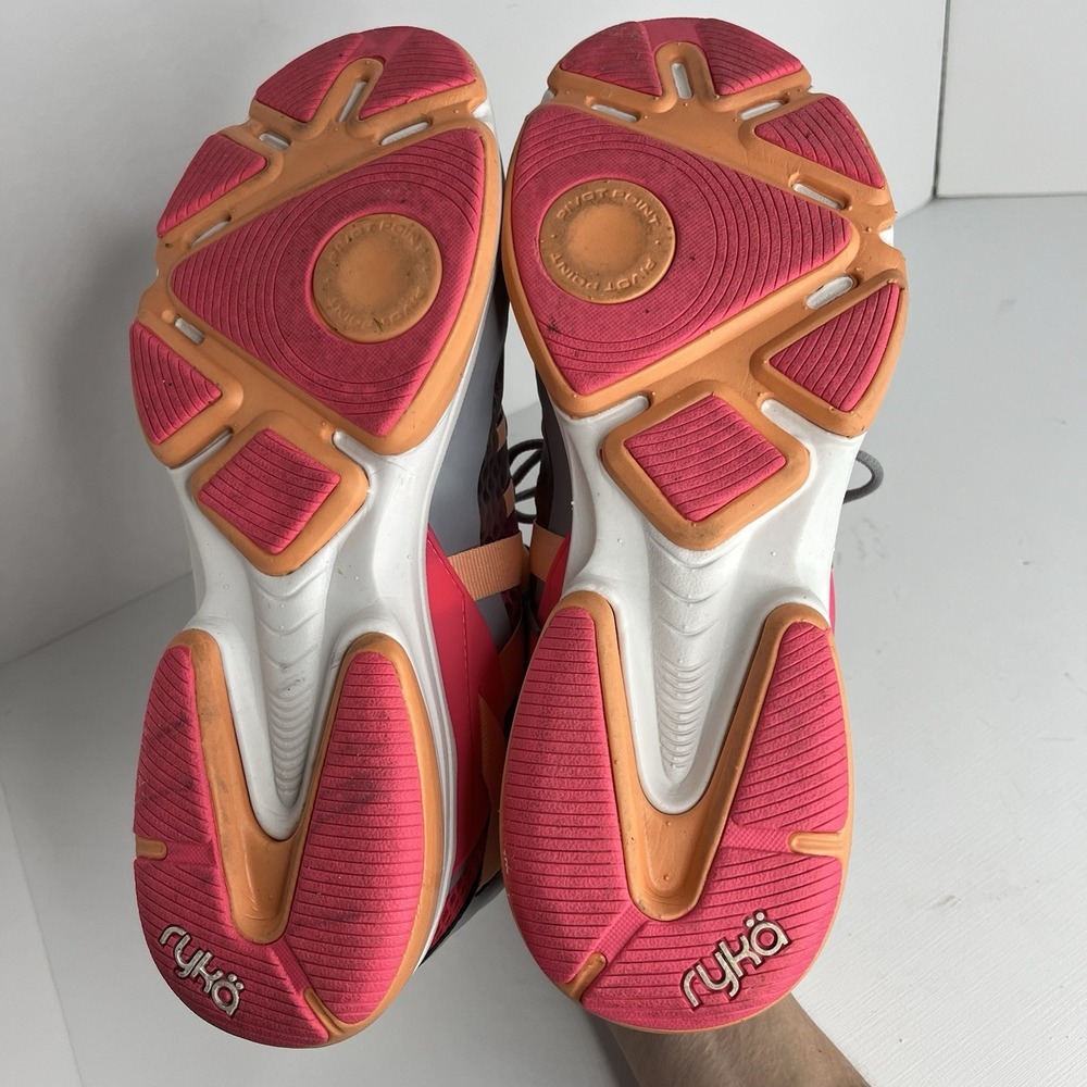Ryka Devotion XT Mid Womens Size 10M Shoes Gray Orange Athletic Trainer Sneakers - Picture 10 of 13